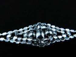 RHINESTONE BRACELET BLUE STONE BK A